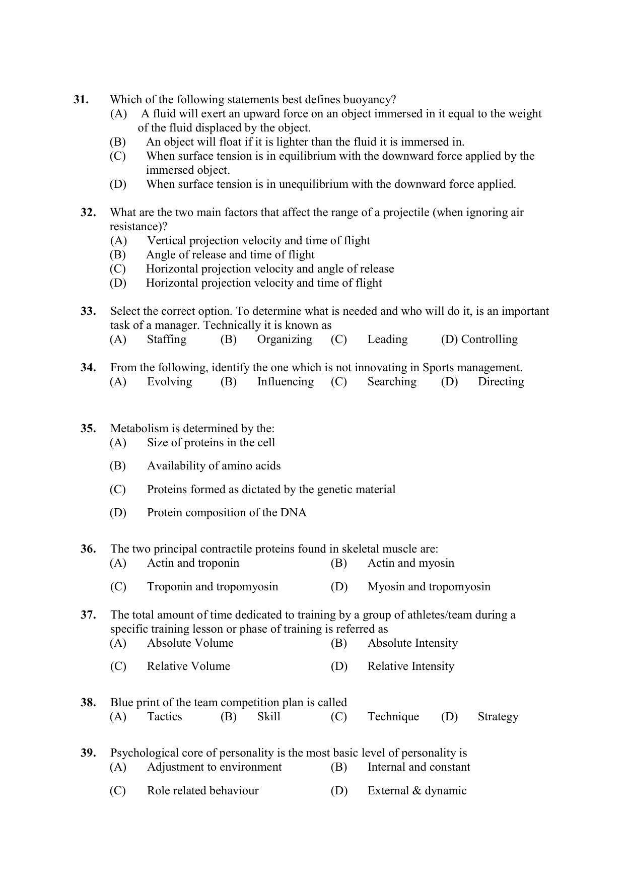 PU MPET Community Education and Disablity Studies 2020 Question Papers - Page 9
