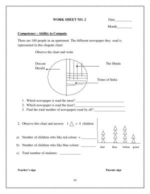 Worksheet for Class 4 Maths Smart Charts Assignment 1