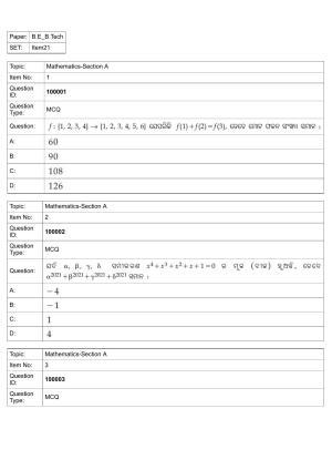 JEE Mains 2022: BTech Odiya (Shift 1) 25-07-2022 Question Paper