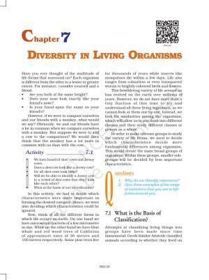 NCERT Book for Class 9 Science Chapter 7 Diversity in Living Organisms