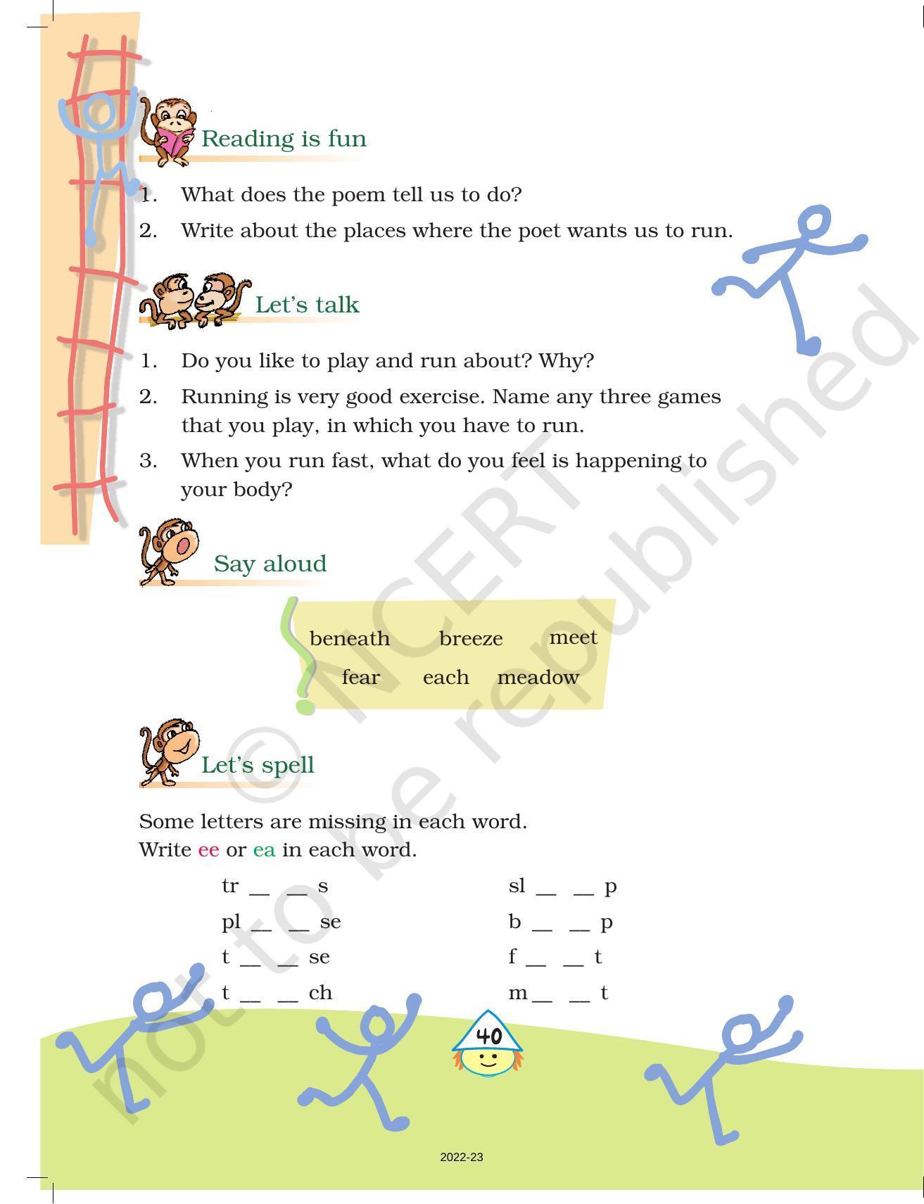 NCERT Book for Class 4 English (Poem): Chapter 5-Run! - Page 4