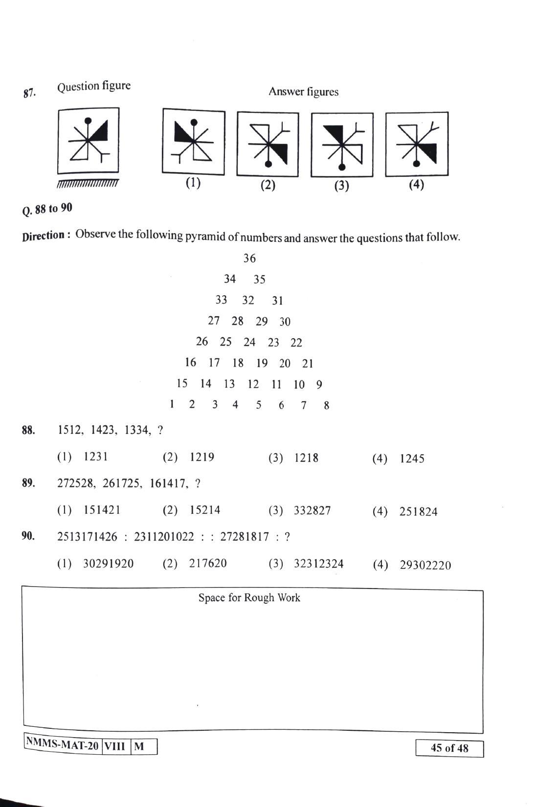 MAT TELUGU 2020-21 Class 8 Maharashtra NMMS Question Papers - Page 45