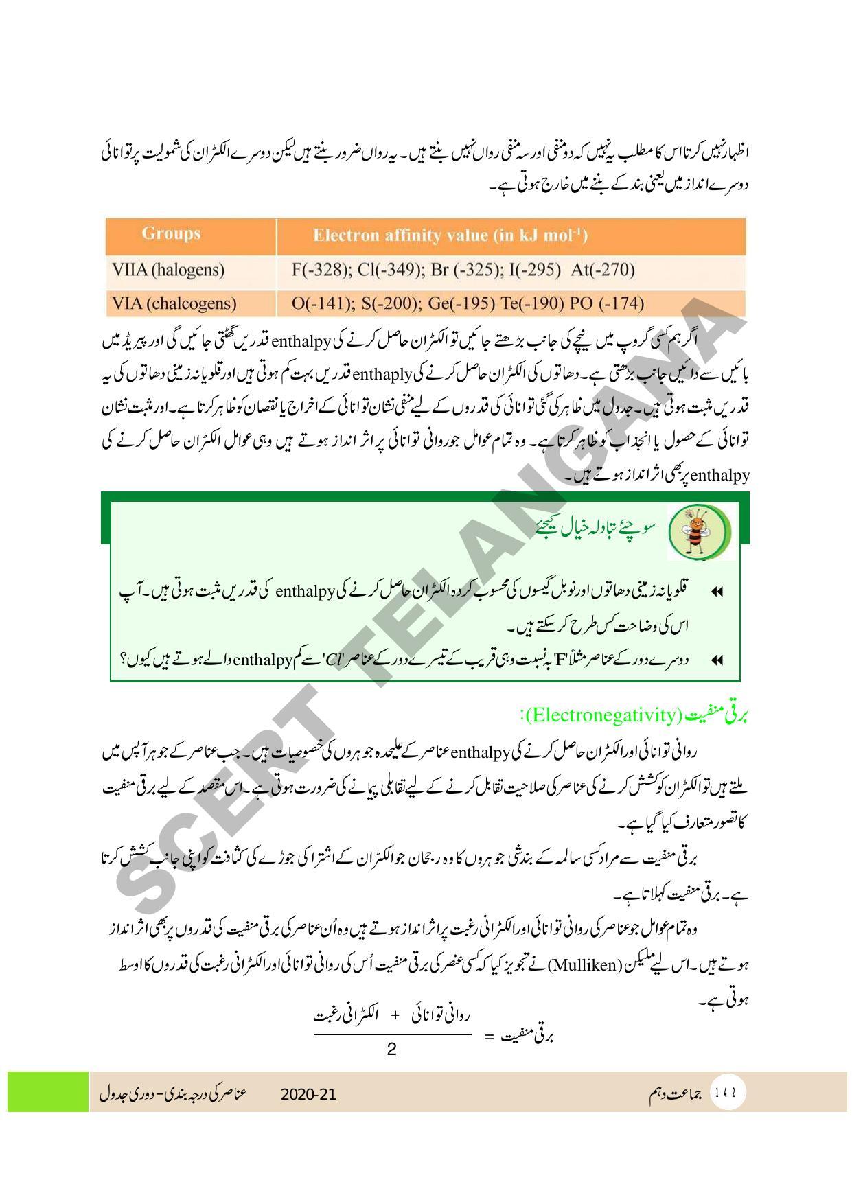 TS SCERT Class 10 Physical Science (Urdu Medium) Text Book - Page 154