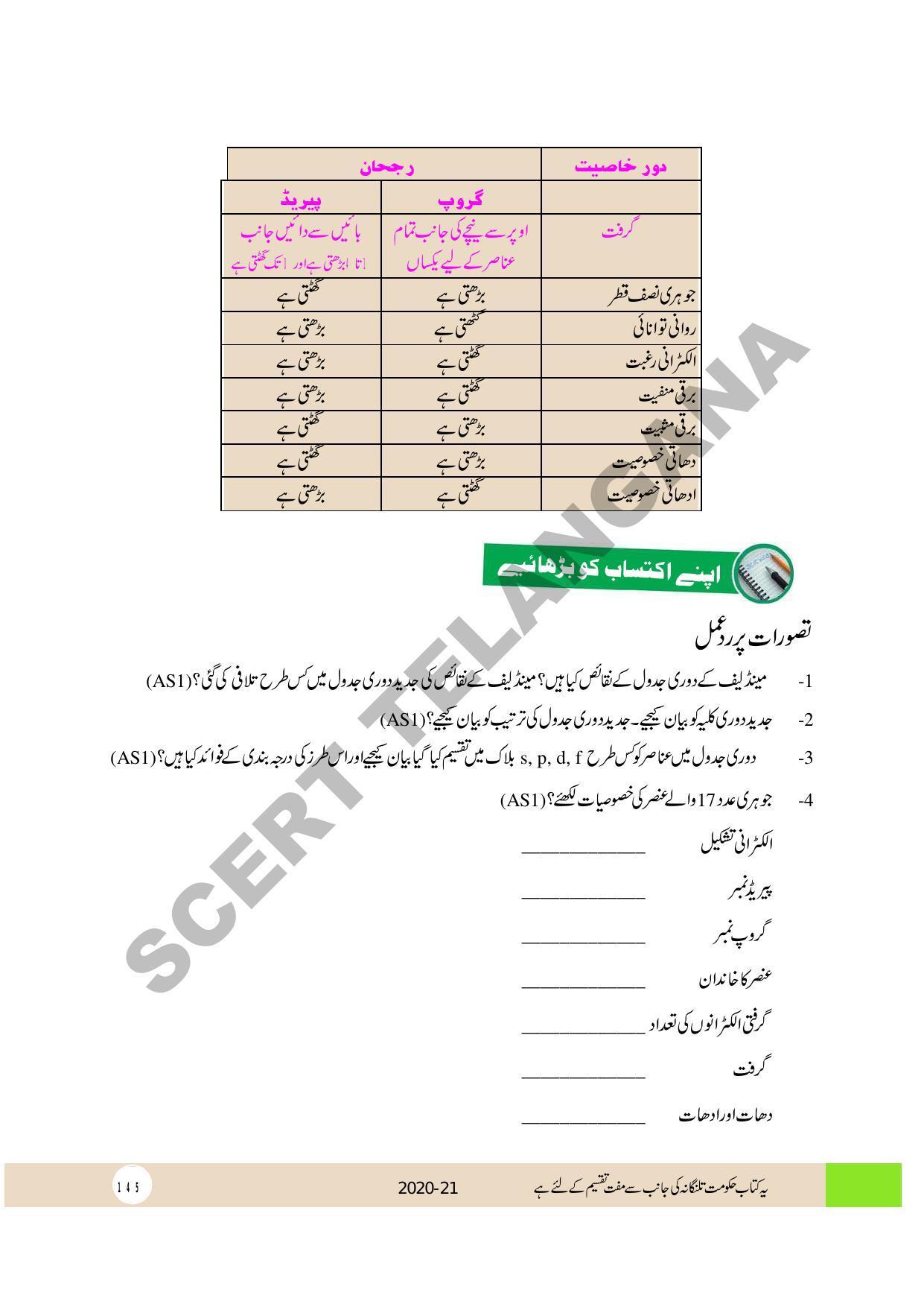 TS SCERT Class 10 Physical Science (Urdu Medium) Text Book - Page 157