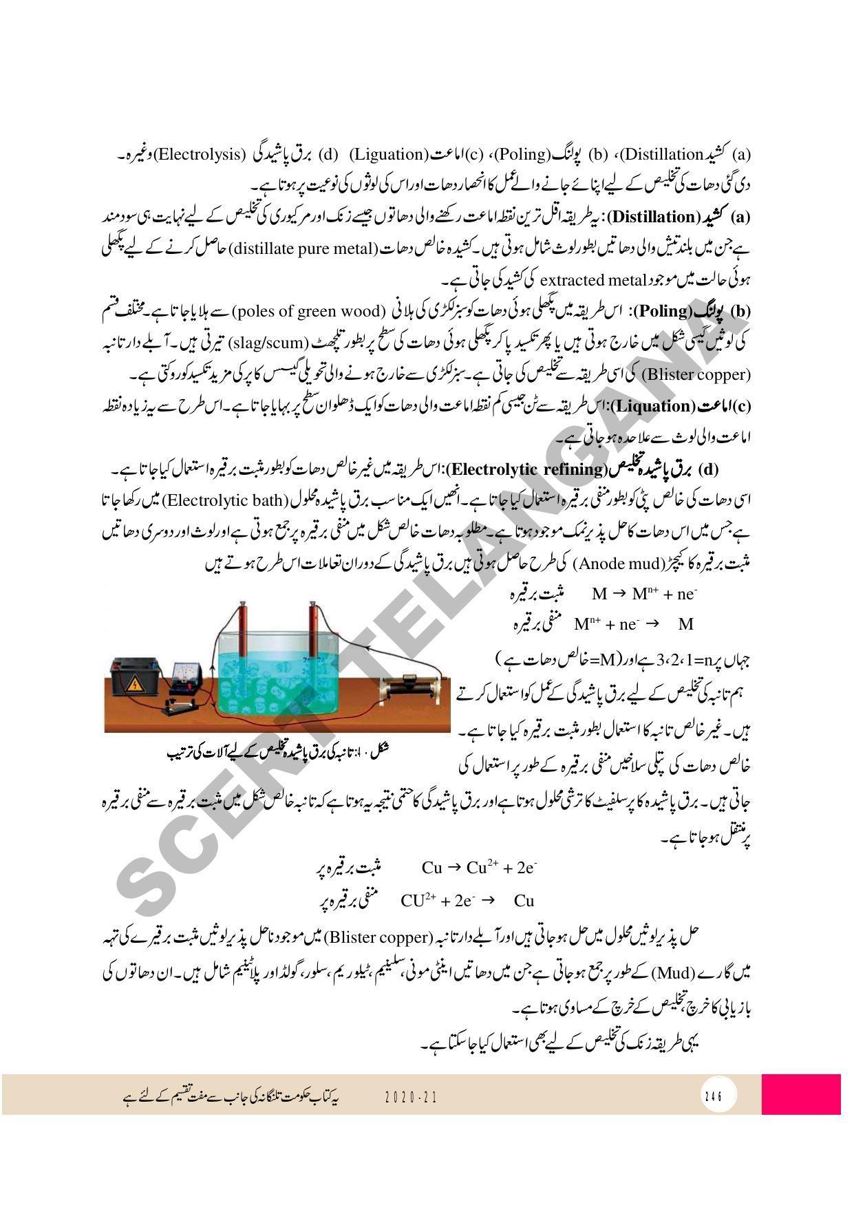 TS SCERT Class 10 Physical Science (Urdu Medium) Text Book - Page 258