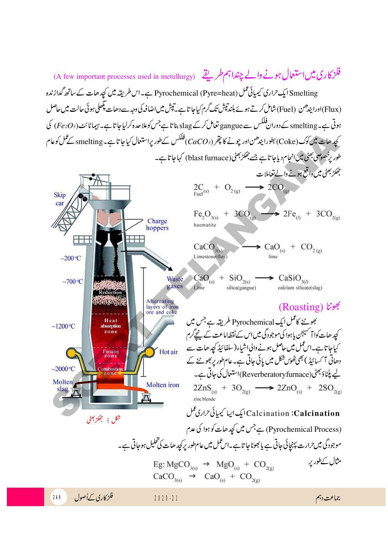 TS SCERT Class 10 Physical Science (Urdu Medium) Text Book - Page 261
