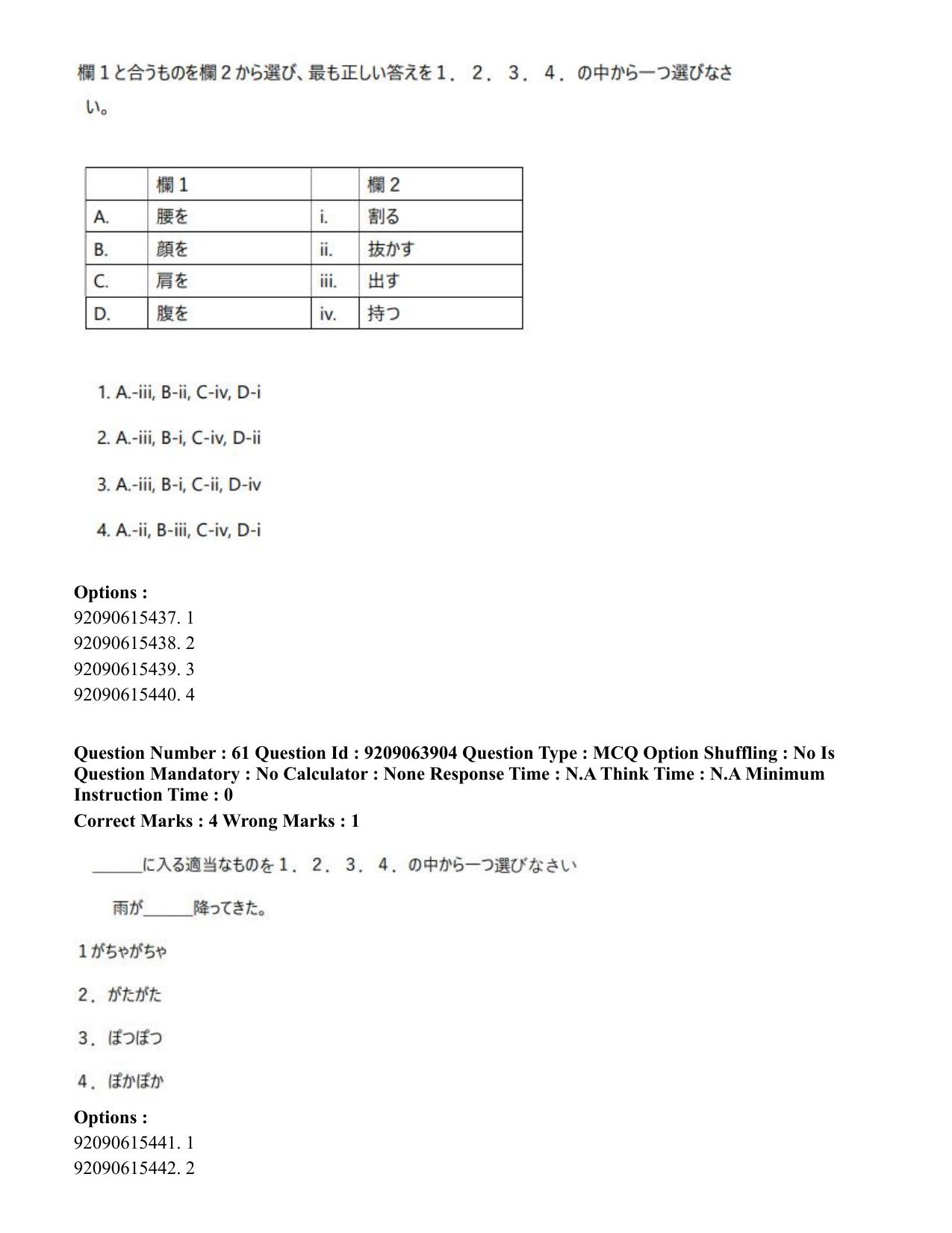 CUET PG 2023: LAQP15 – Japanese (Hindi)-Shift 3 (06-06-2023) Question Paper - Page 89