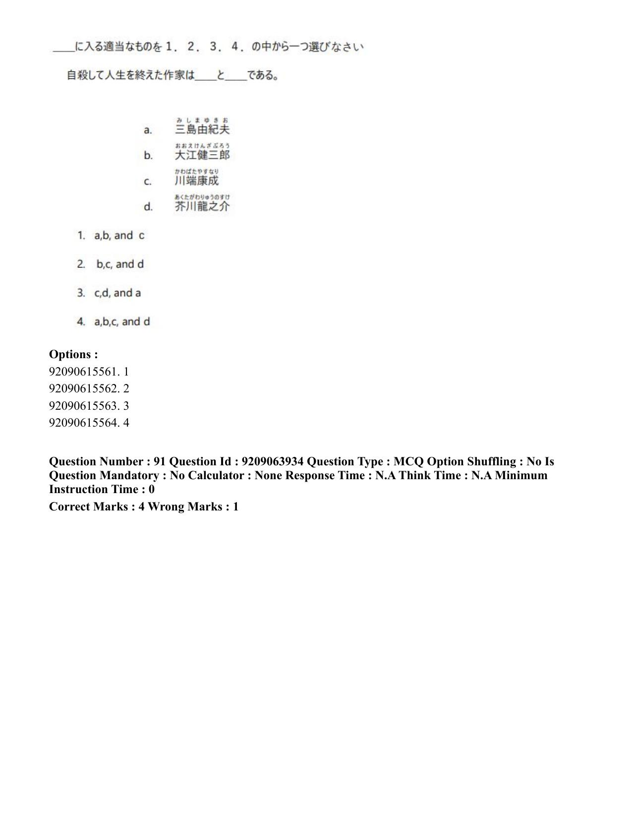 CUET PG 2023: LAQP15 – Japanese (Hindi)-Shift 3 (06-06-2023) Question Paper - Page 137