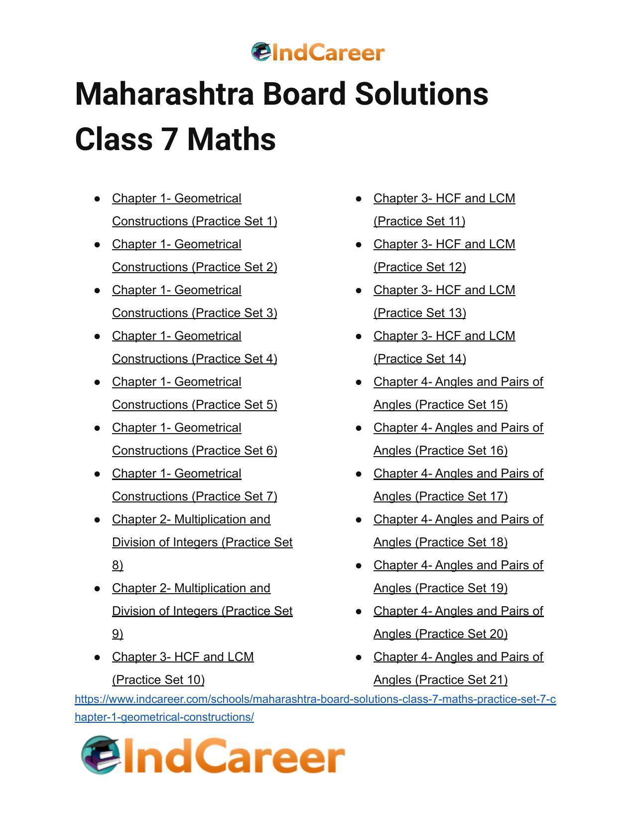 Maharashtra Board Solutions Class 7-Maths (Practice Set 7): Chapter 1- Geometrical Constructions - Page 6