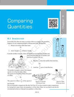 NCERT Book for Class 7 Maths: Chapter 8-Comparing Quantities