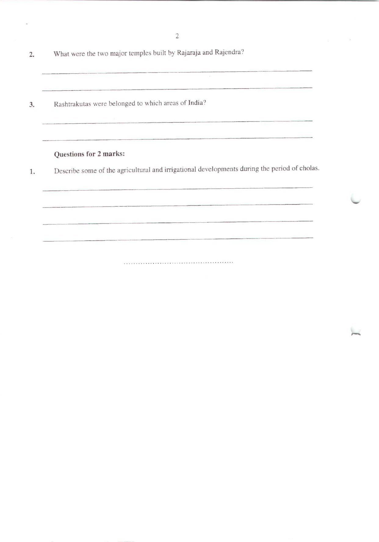 CBSE Worksheets for Class 7 Geography Kings and Kingdoms Assignment 2 - Page 2