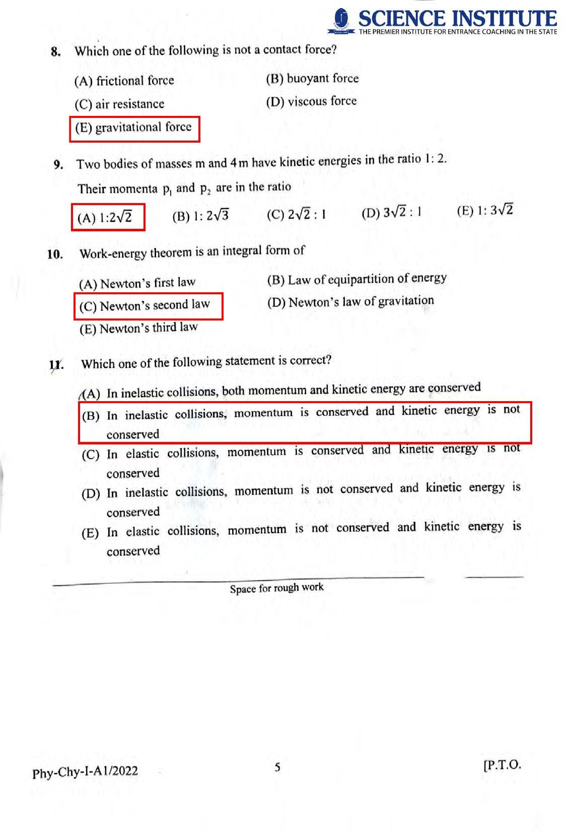 KEAM Paper I 2022 Question Paper - Page 4