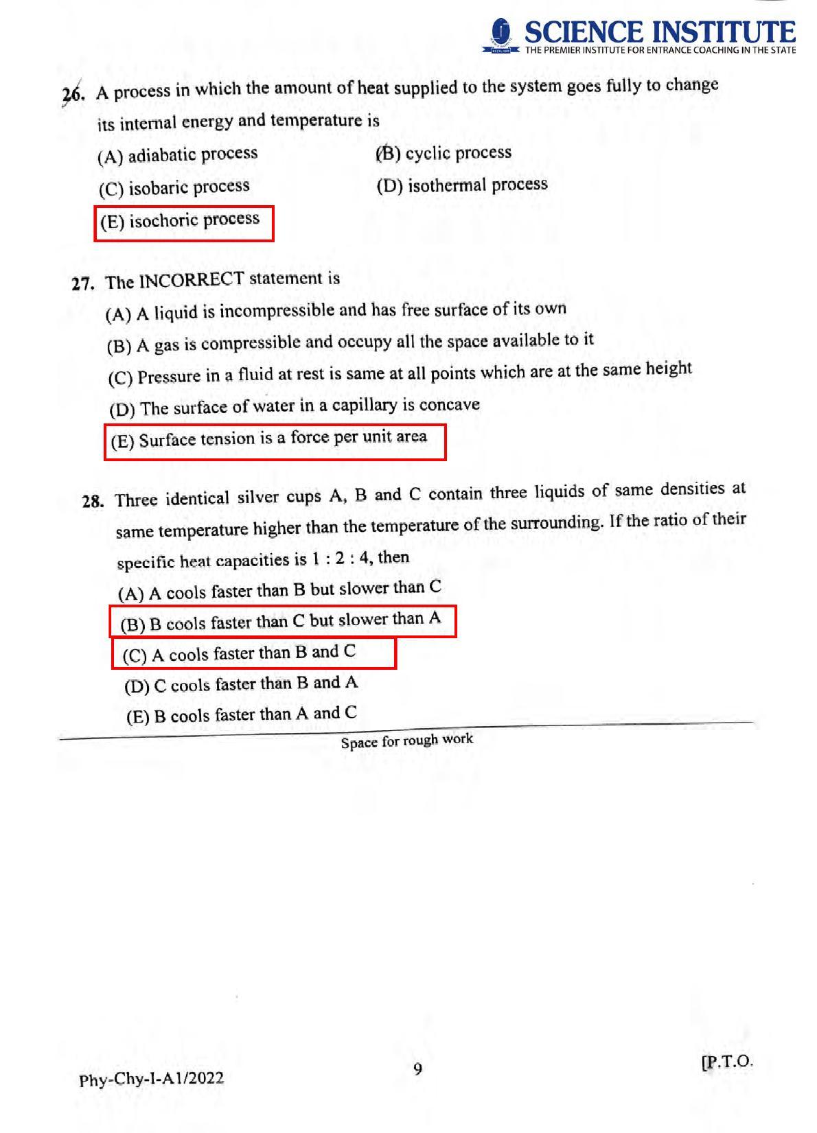 KEAM Paper I 2022 Question Paper - Page 8