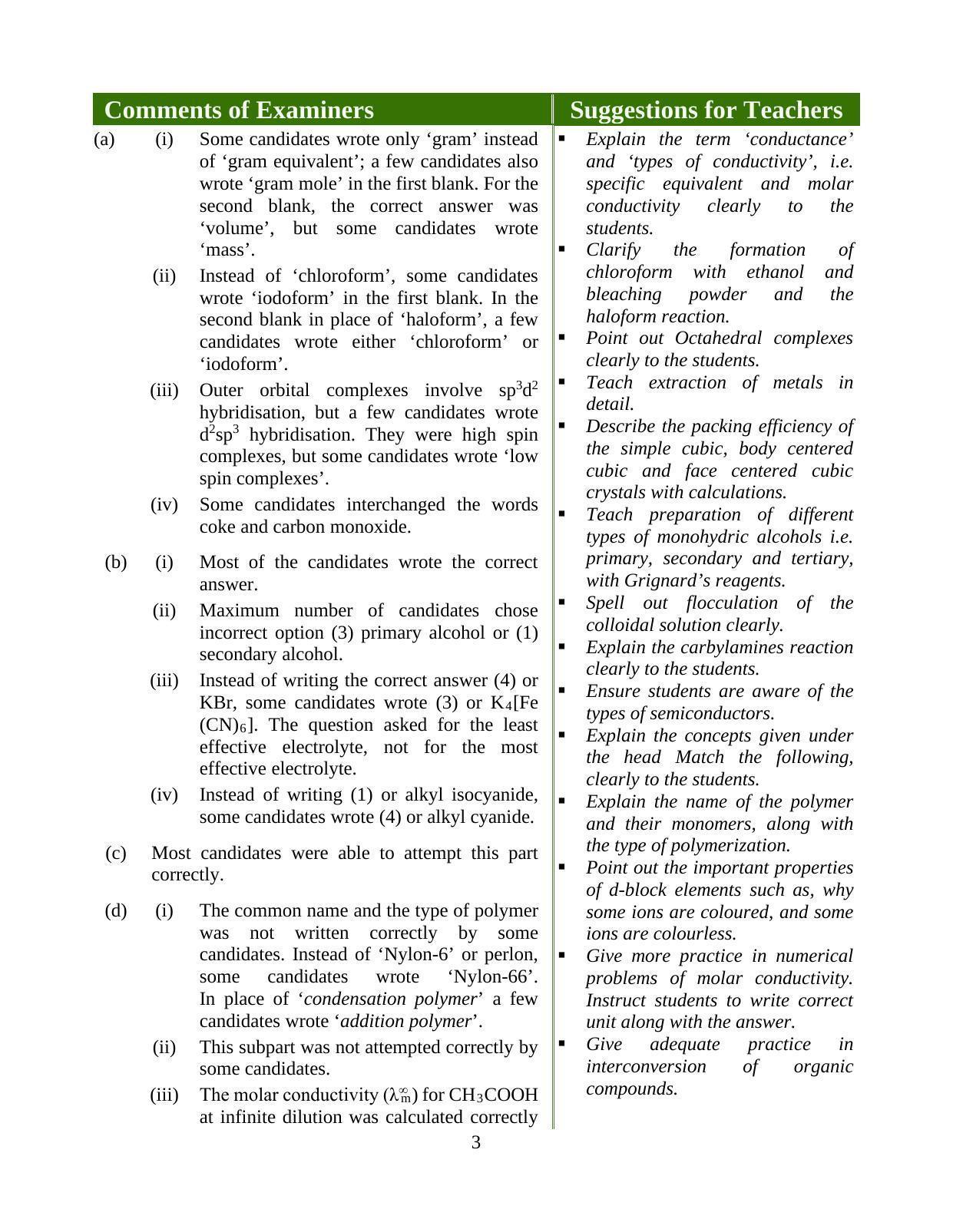 ISC Class 12 2020 Chemistry Question Paper Solutions - Page 8