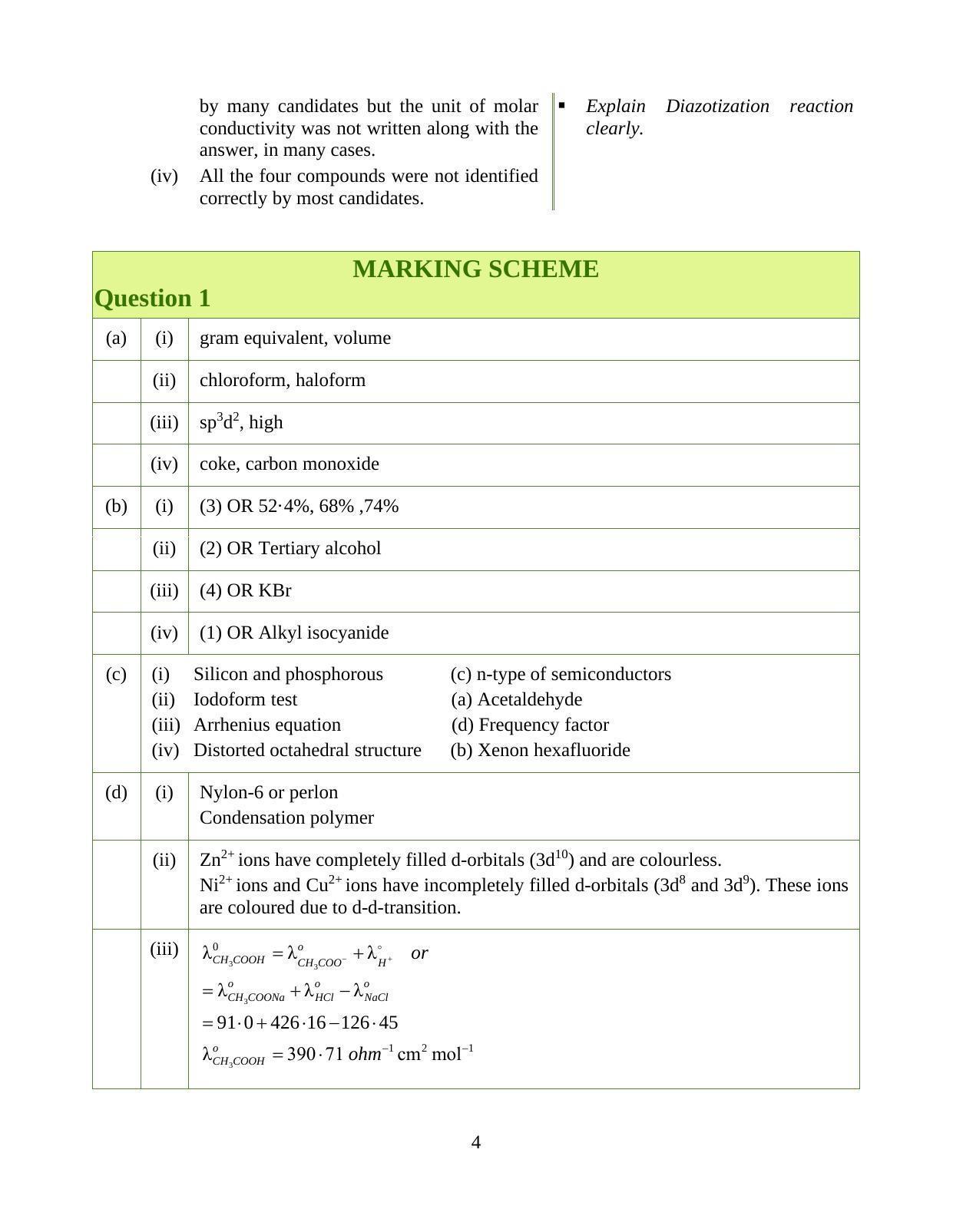 ISC Class 12 2020 Chemistry Question Paper Solutions - Page 9