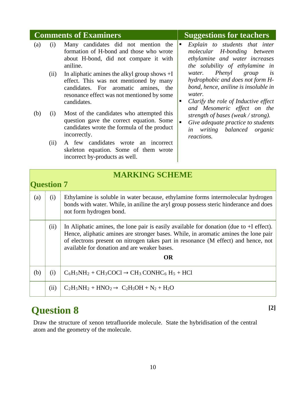 ISC Class 12 2020 Chemistry Question Paper Solutions - Page 15