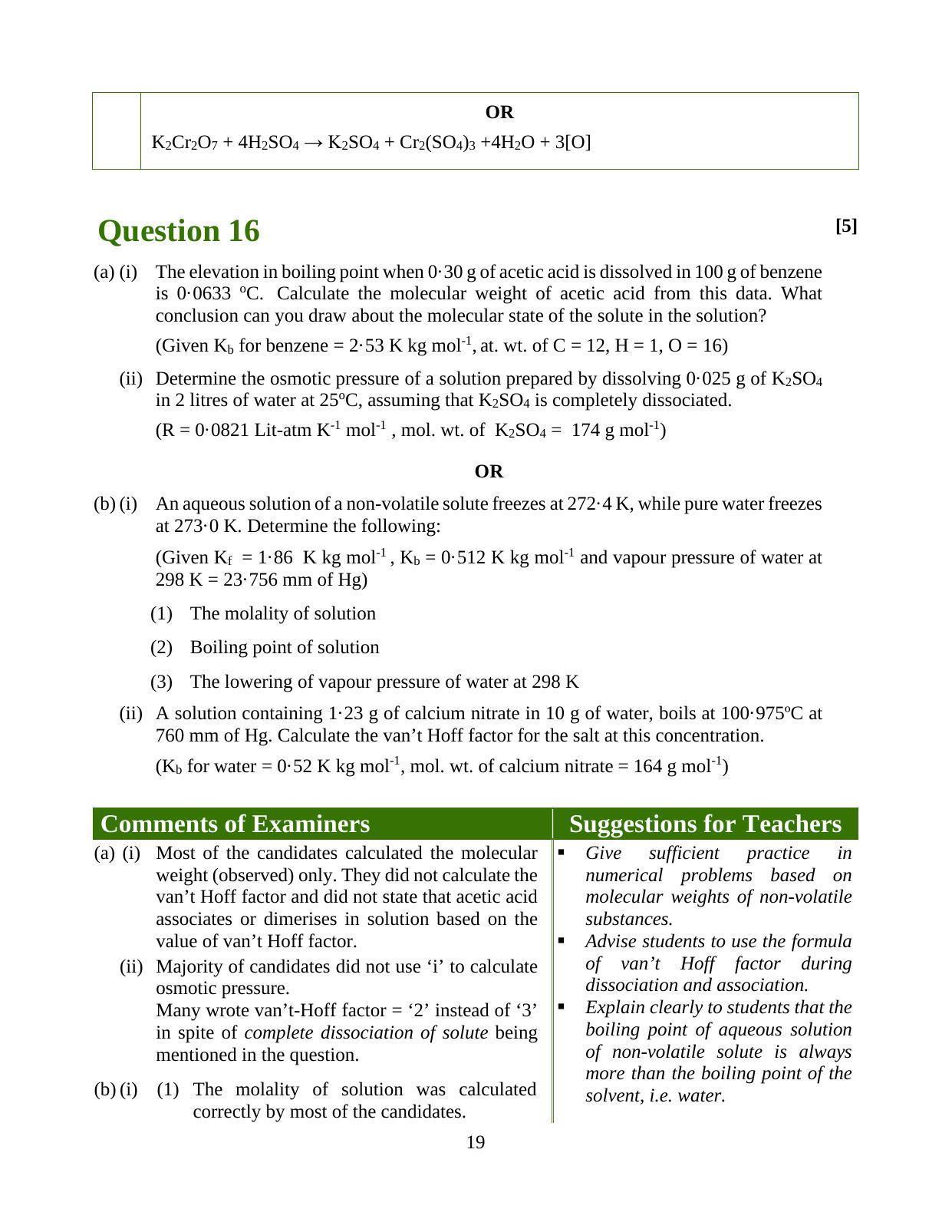 ISC Class 12 2020 Chemistry Question Paper Solutions - Page 24