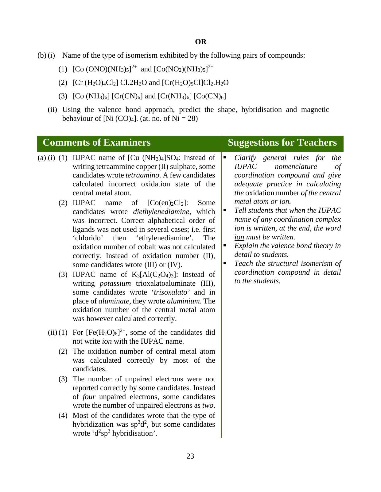 ISC Class 12 2020 Chemistry Question Paper Solutions - Page 28