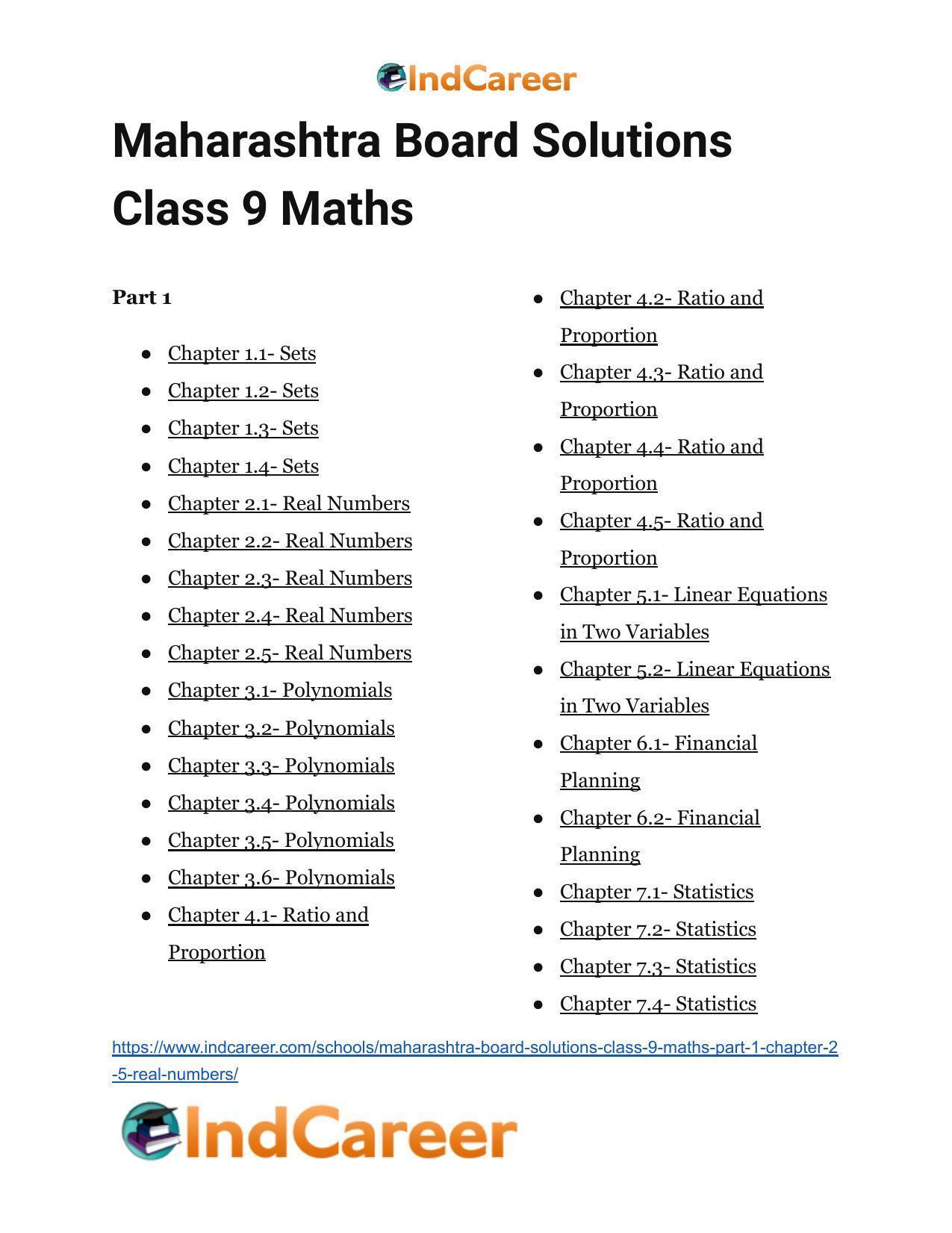 Maharashtra Board Solutions Class 9-Maths (Part 1): Chapter 2.5- Real Numbers - Page 5