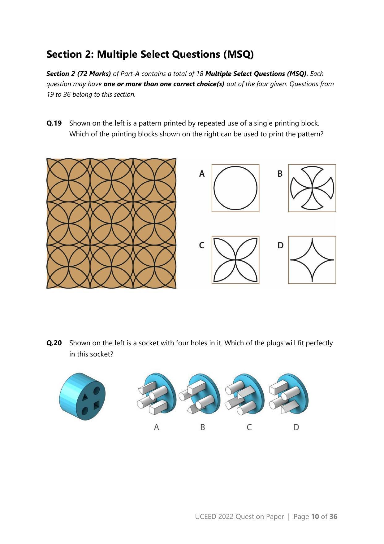UCEED 2022 Question Paper - Page 10