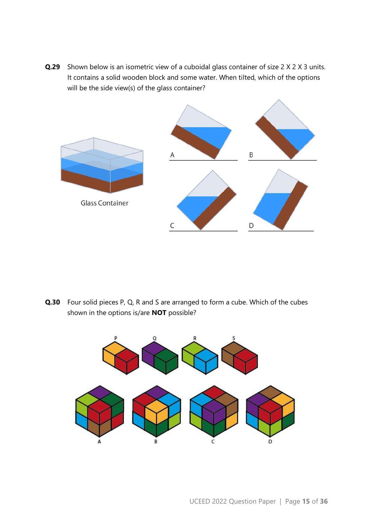 UCEED 2022 Question Paper - Page 15