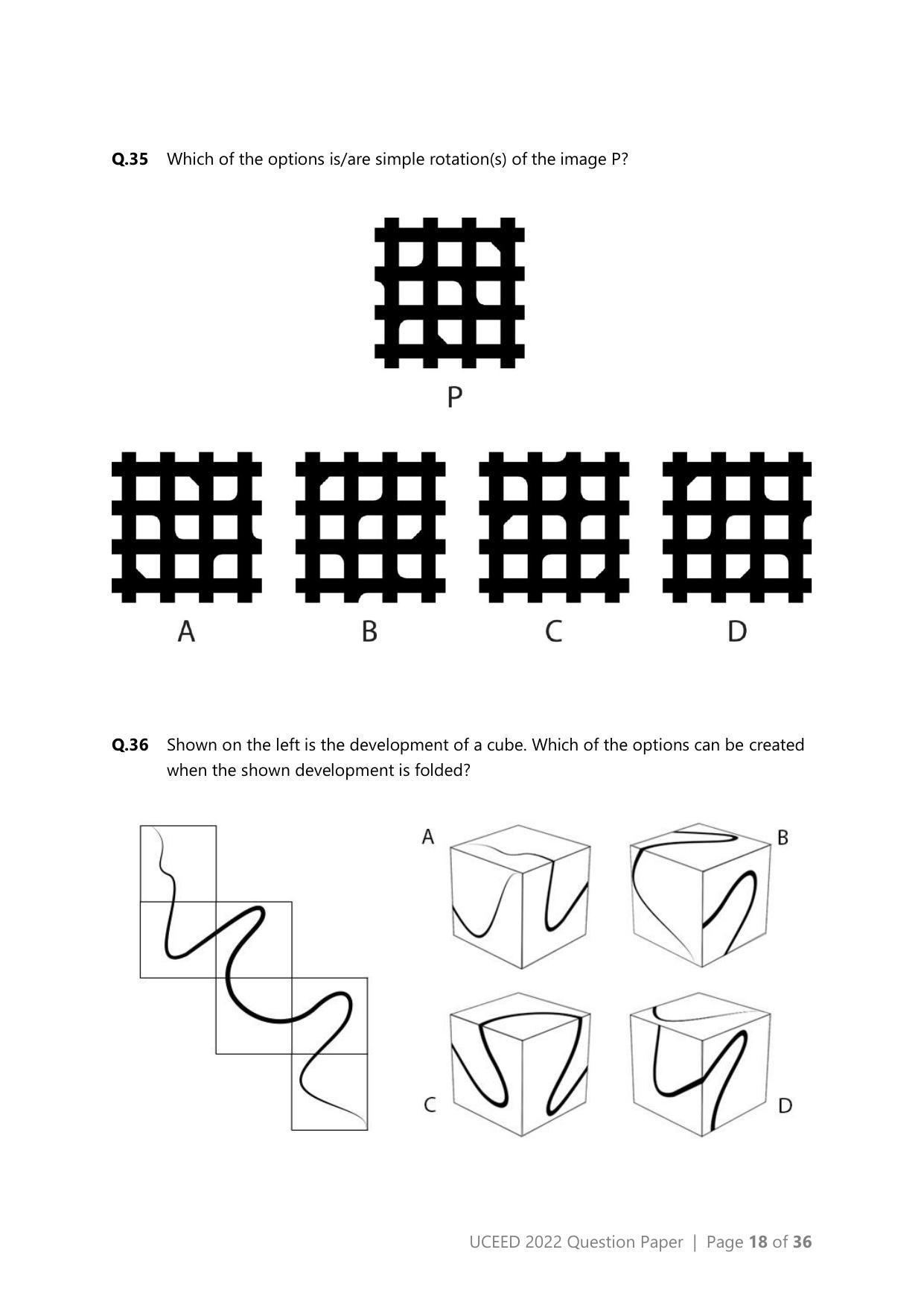 UCEED 2022 Question Paper - Page 18