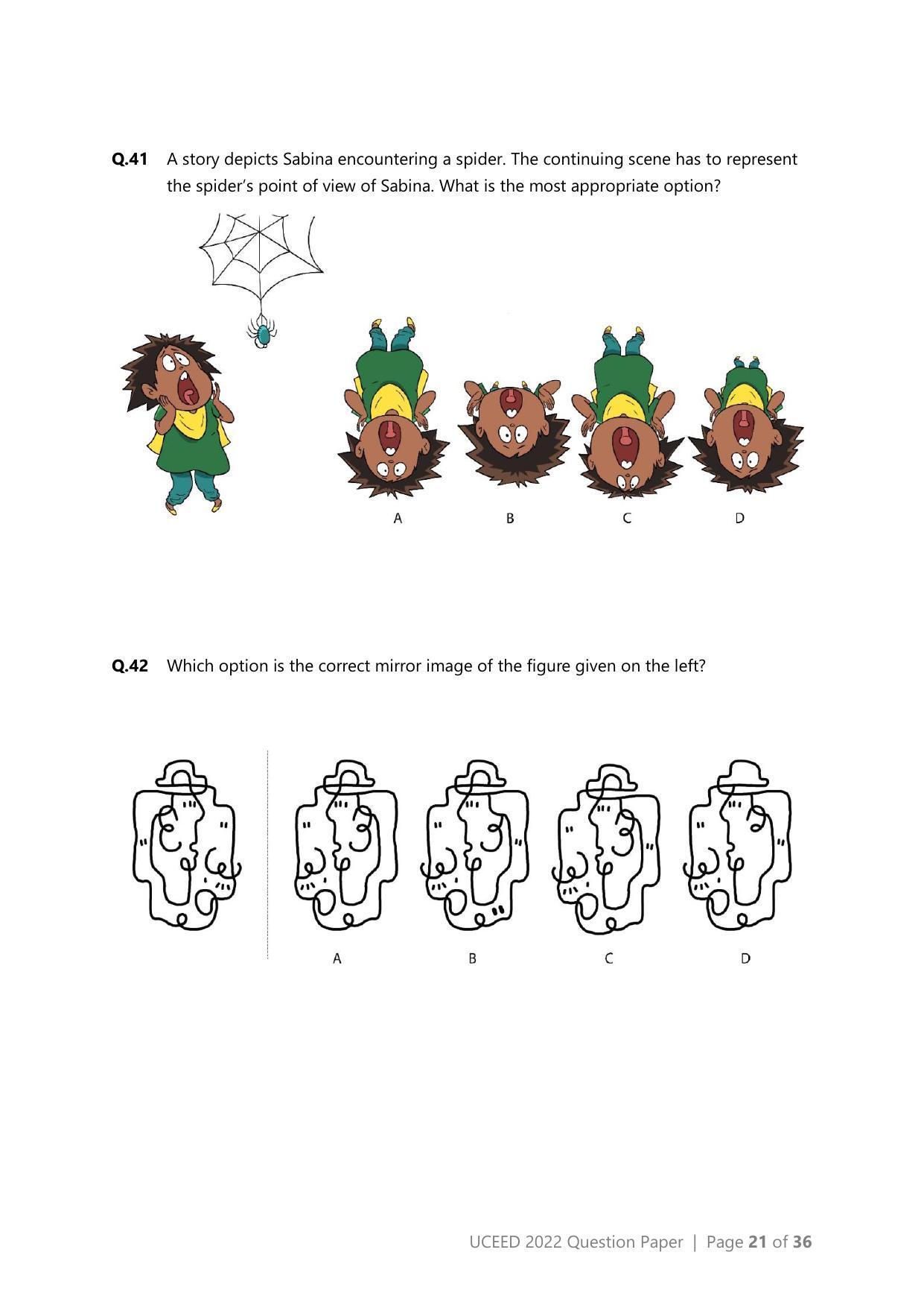 UCEED 2022 Question Paper - Page 21