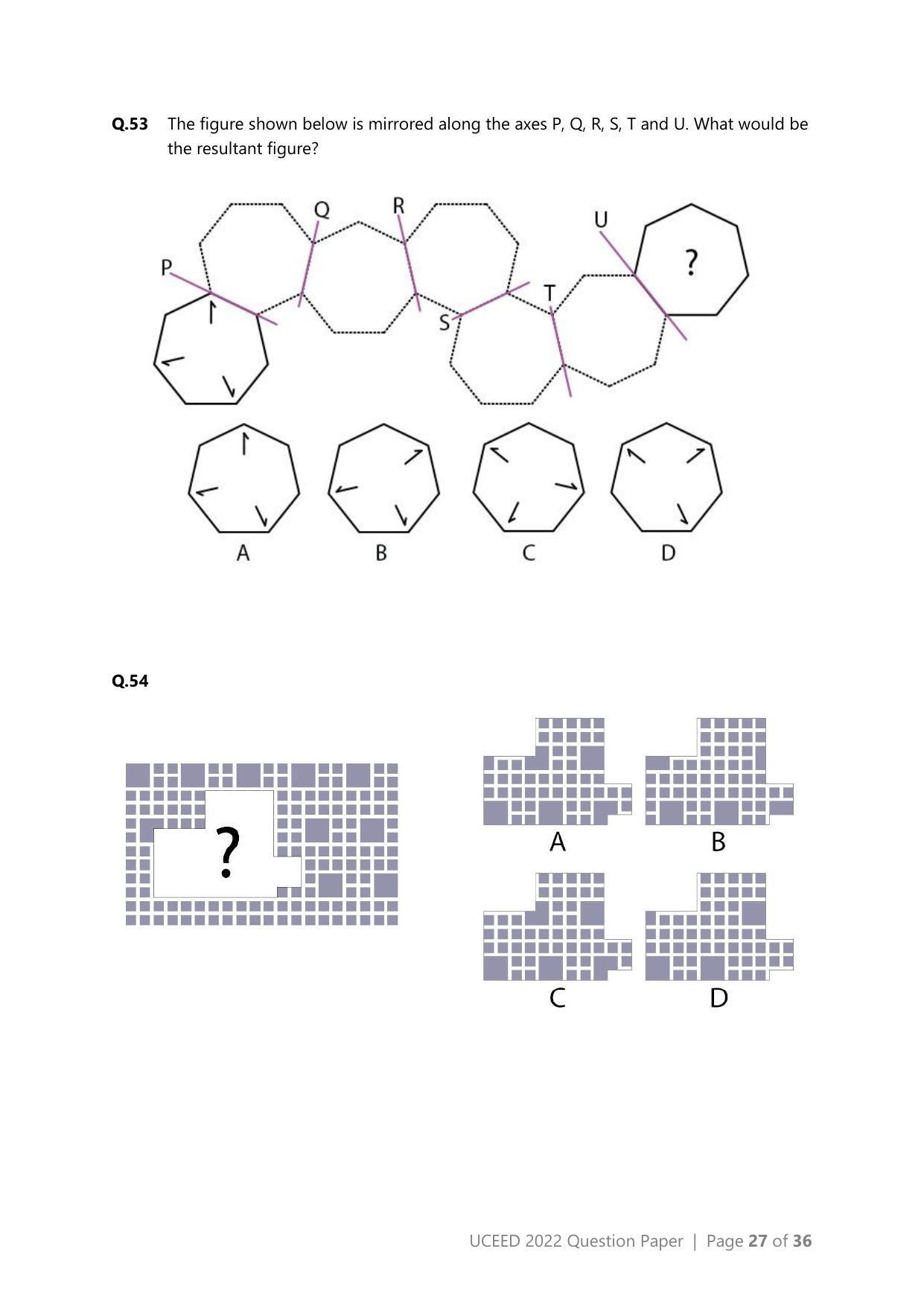 UCEED 2022 Question Paper - Page 27