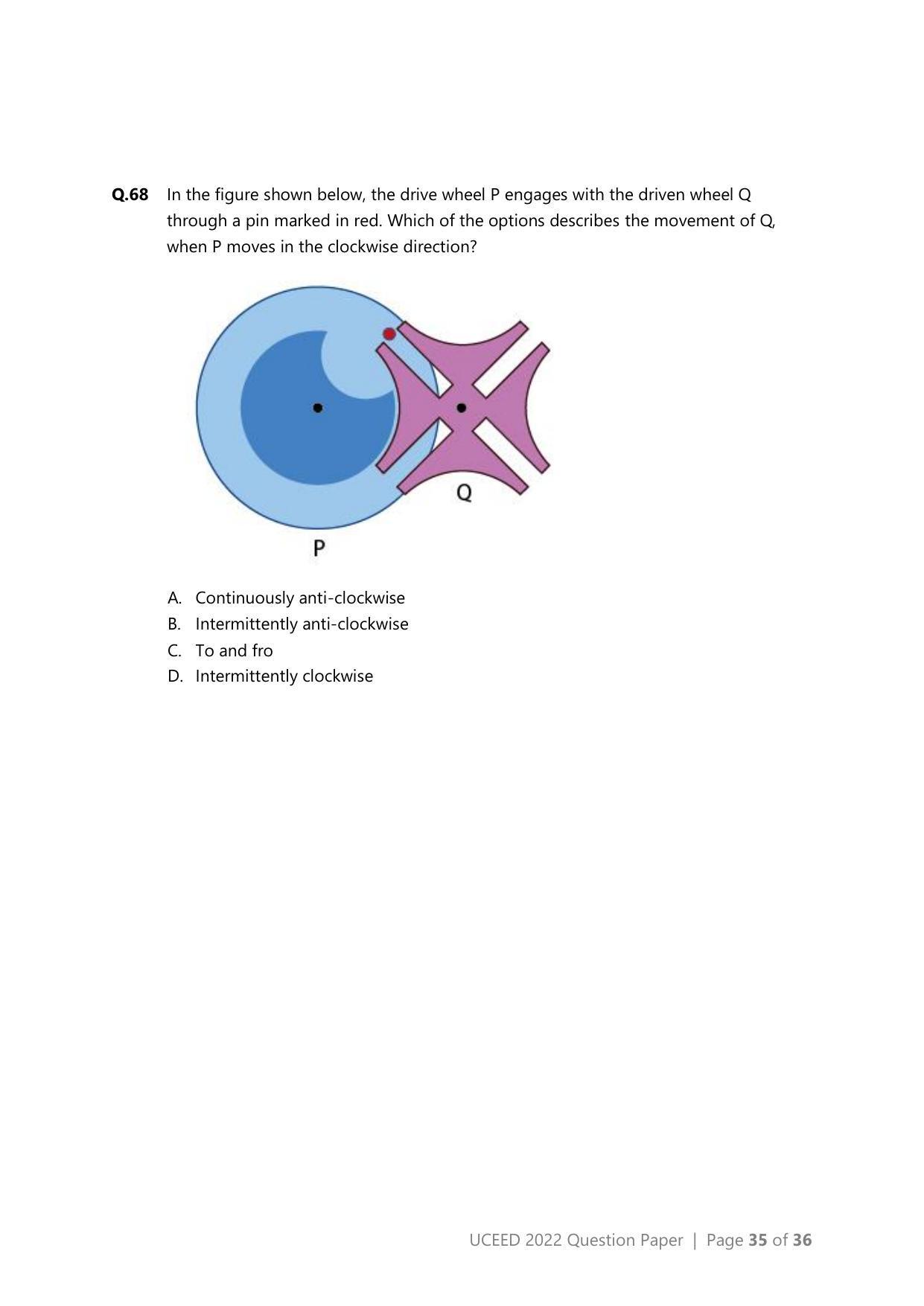 UCEED 2022 Question Paper - Page 35