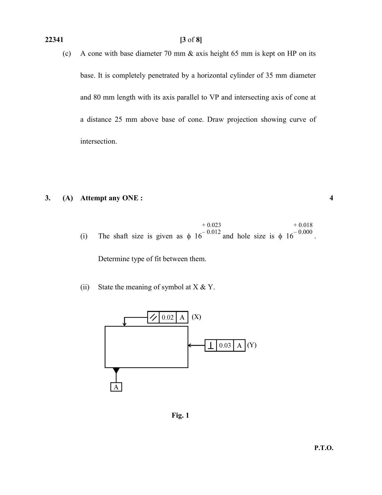MSBTE Question Paper - 2019 - Mechanical working Drawing - Page 3