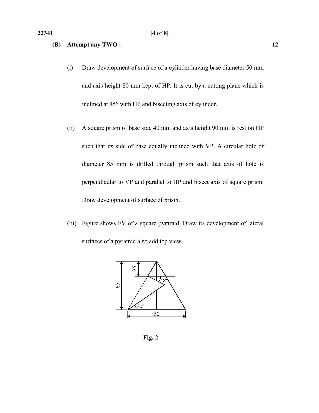 MSBTE Question Paper - 2019 - Mechanical working Drawing - Page 4