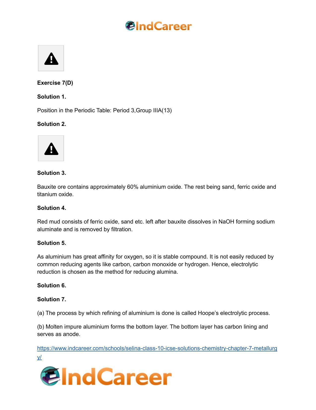 Selina Class 10 ICSE Solutions Chemistry : Chapter 7- Metallurgy - Page 16