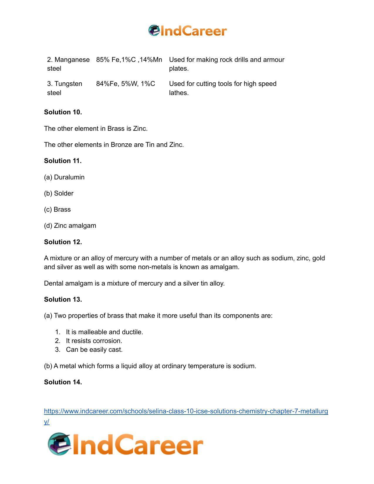 Selina Class 10 ICSE Solutions Chemistry : Chapter 7- Metallurgy - Page 23