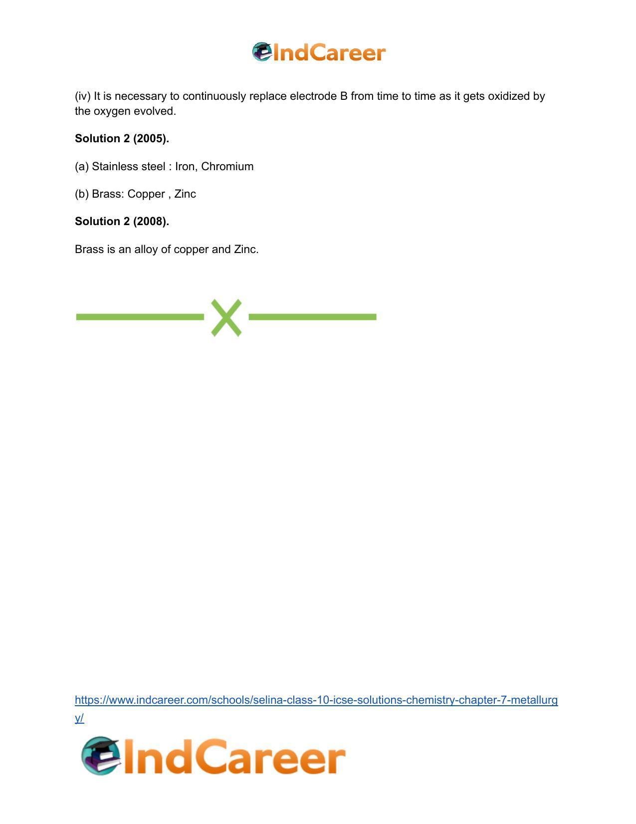 Selina Class 10 ICSE Solutions Chemistry : Chapter 7- Metallurgy - Page 27