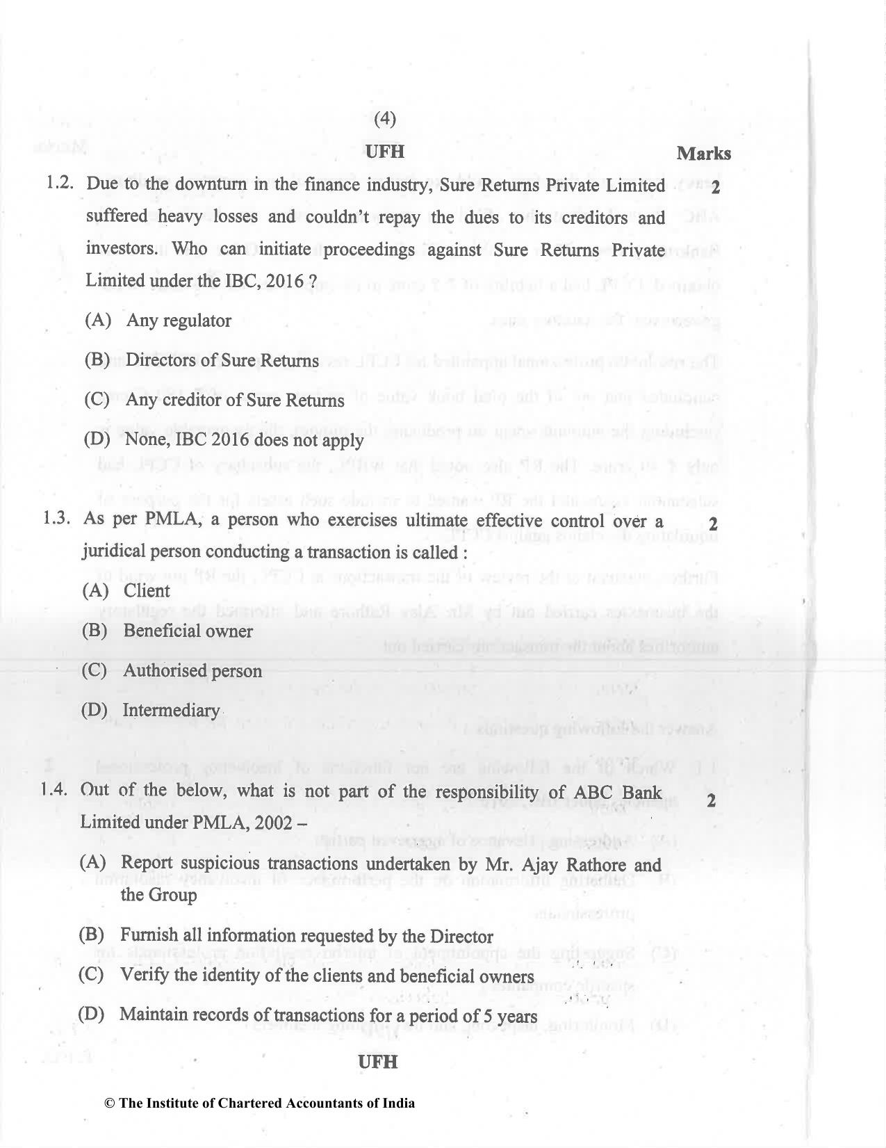 CA Final Dec 2021 Question Paper - Paper 6D – Economic Laws - Page 4