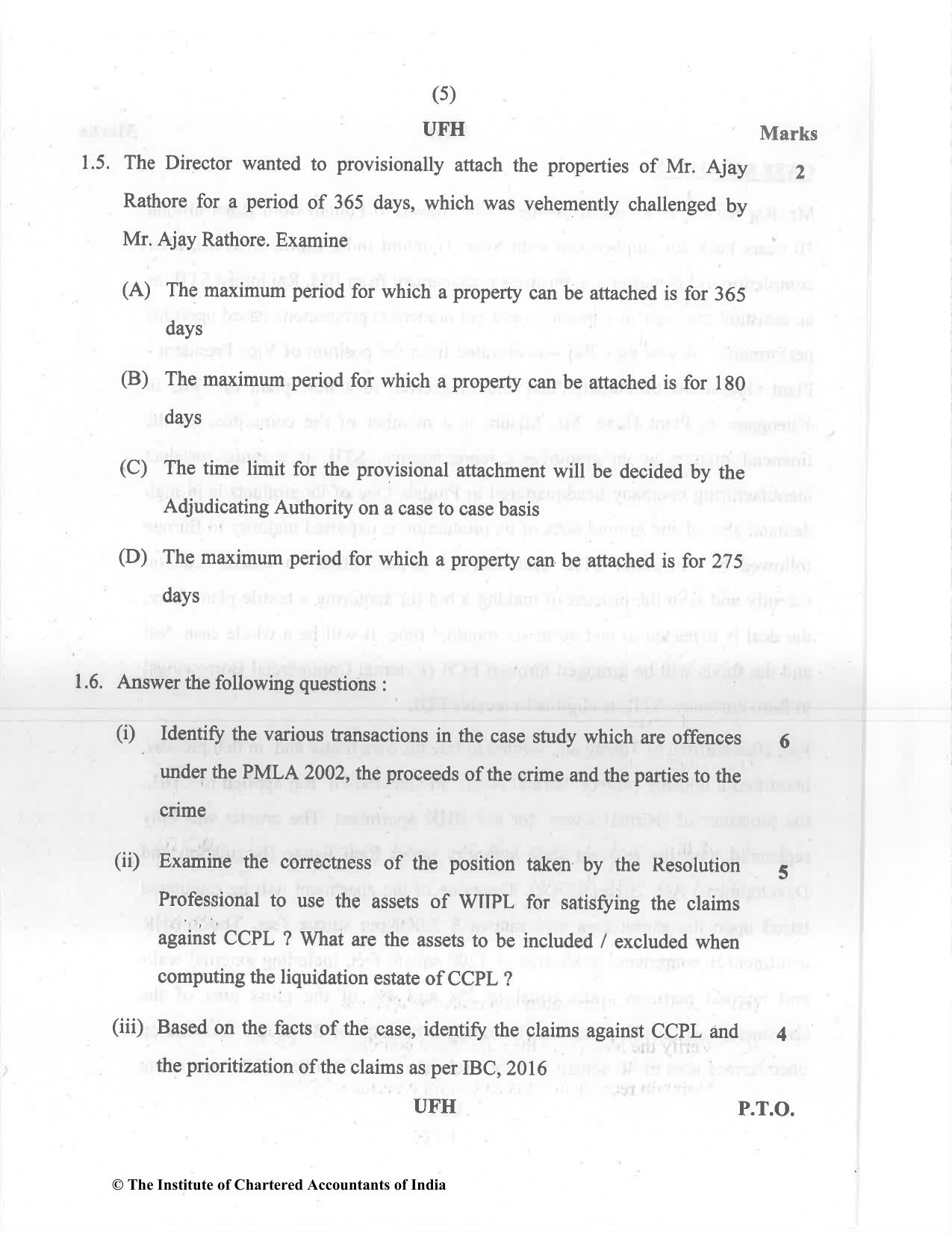 CA Final Dec 2021 Question Paper - Paper 6D – Economic Laws - Page 5