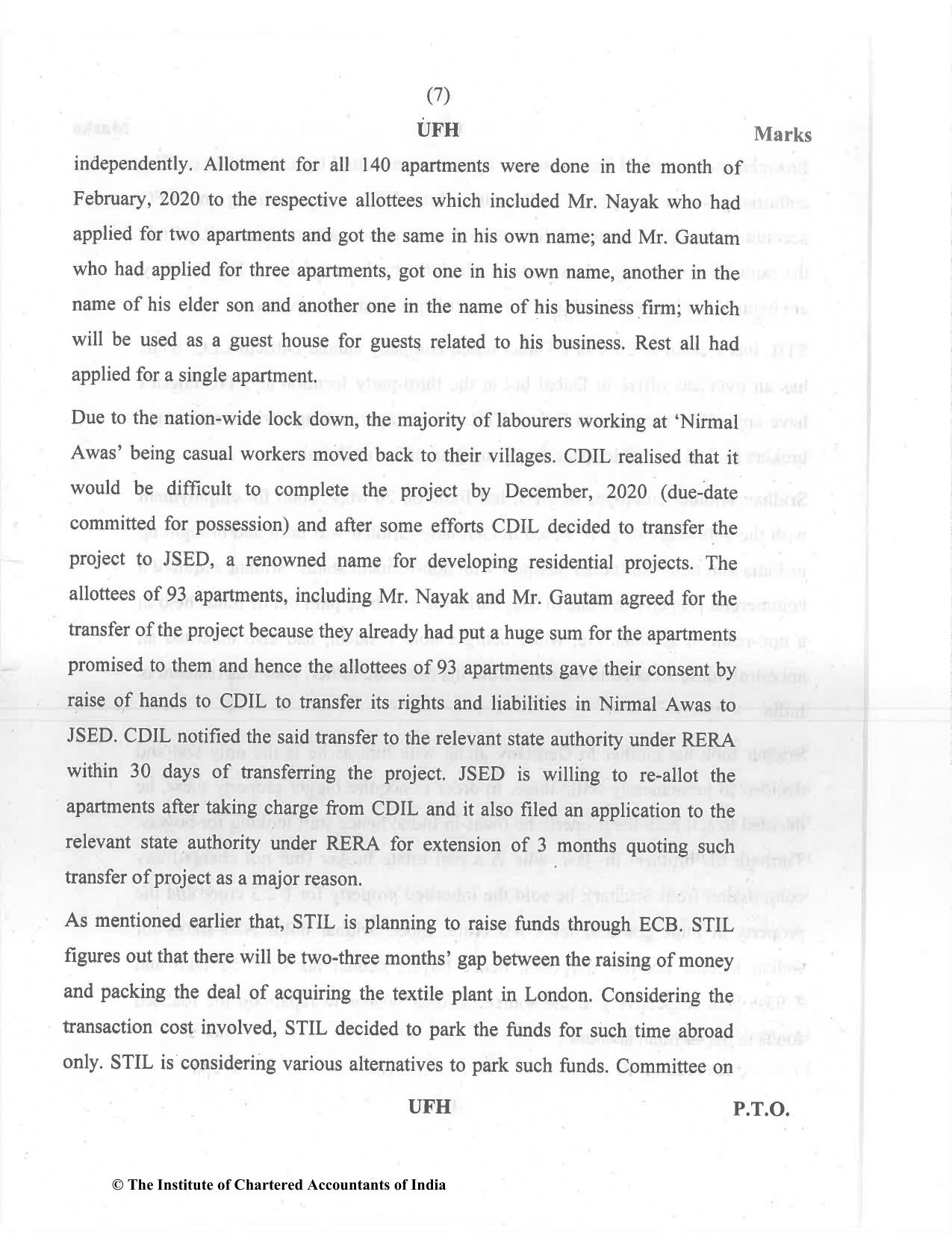 CA Final Dec 2021 Question Paper - Paper 6D – Economic Laws - Page 7