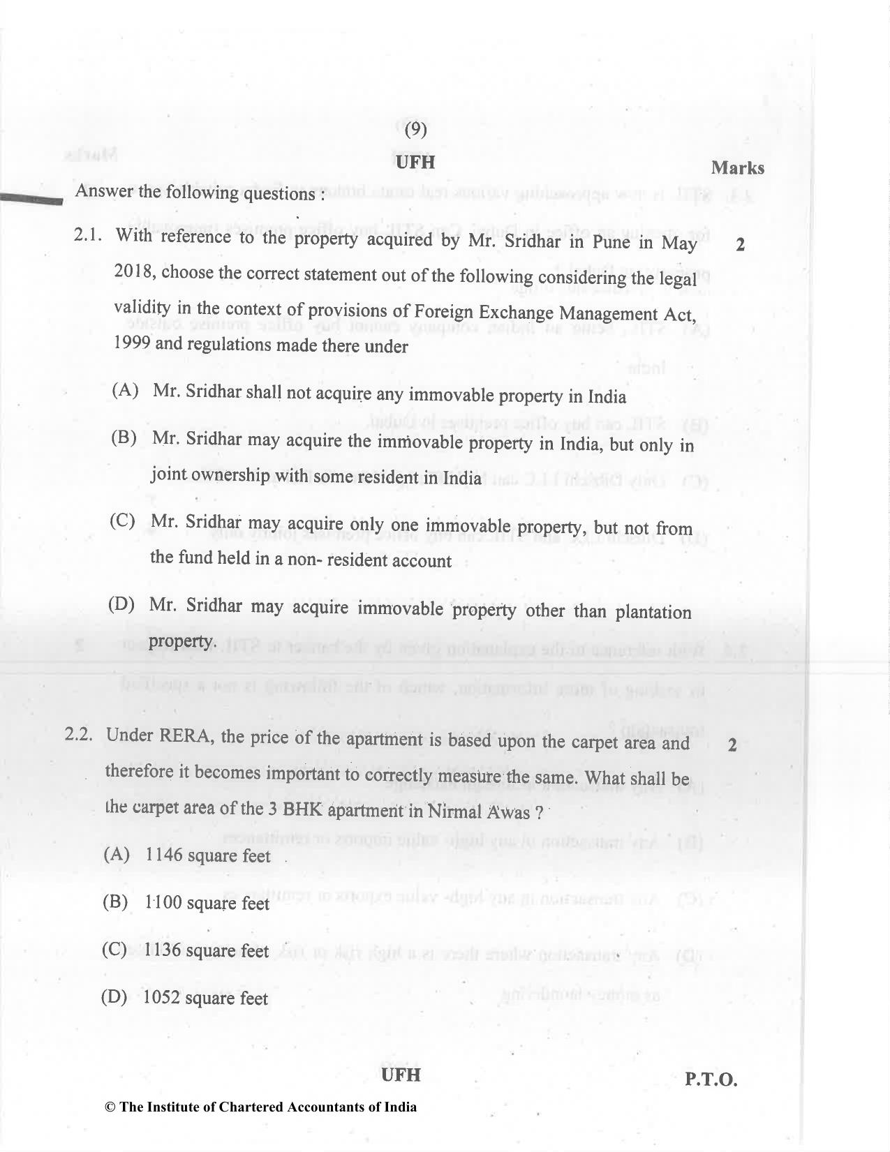 CA Final Dec 2021 Question Paper - Paper 6D – Economic Laws - Page 9