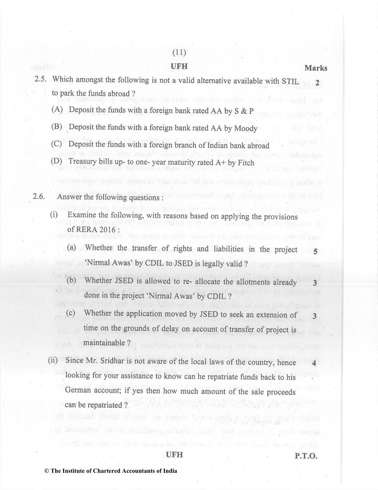 CA Final Dec 2021 Question Paper - Paper 6D – Economic Laws - Page 11