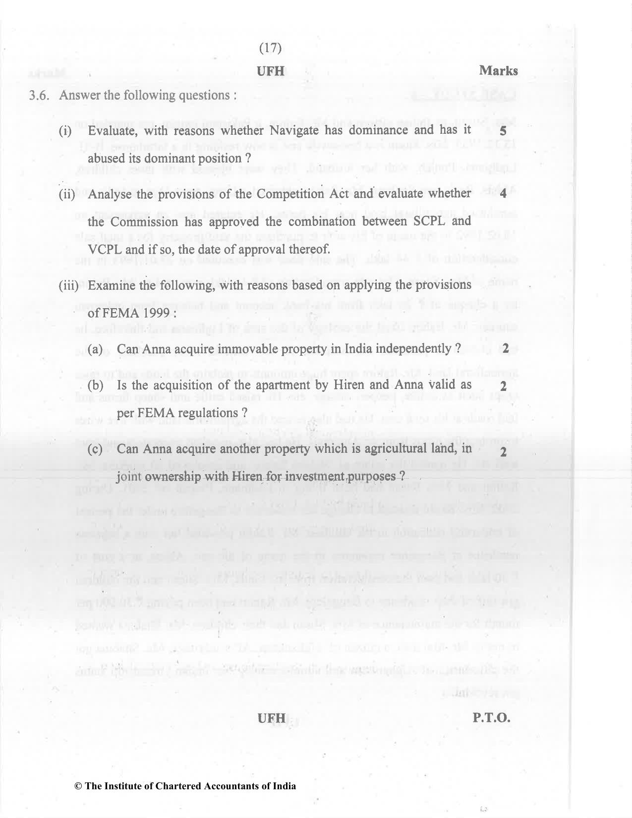 CA Final Dec 2021 Question Paper - Paper 6D – Economic Laws - Page 17