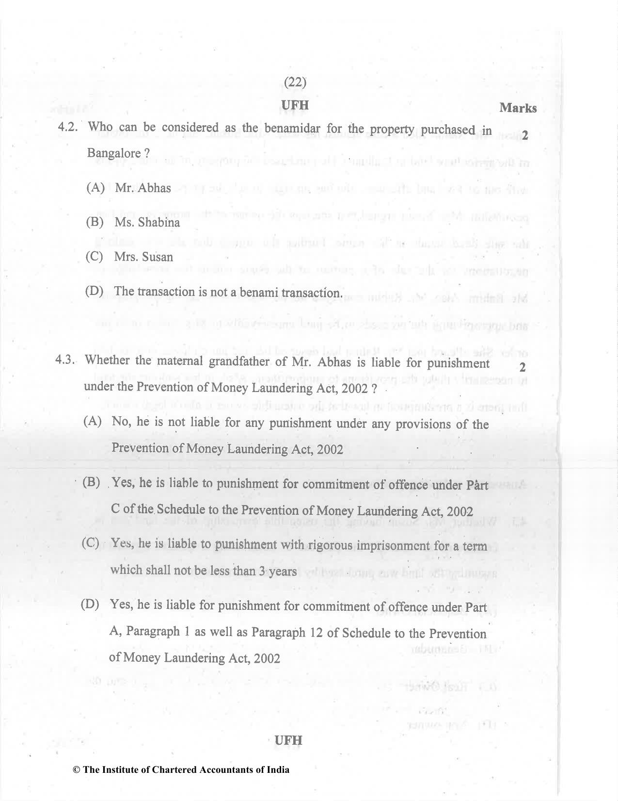 CA Final Dec 2021 Question Paper - Paper 6D – Economic Laws - Page 22