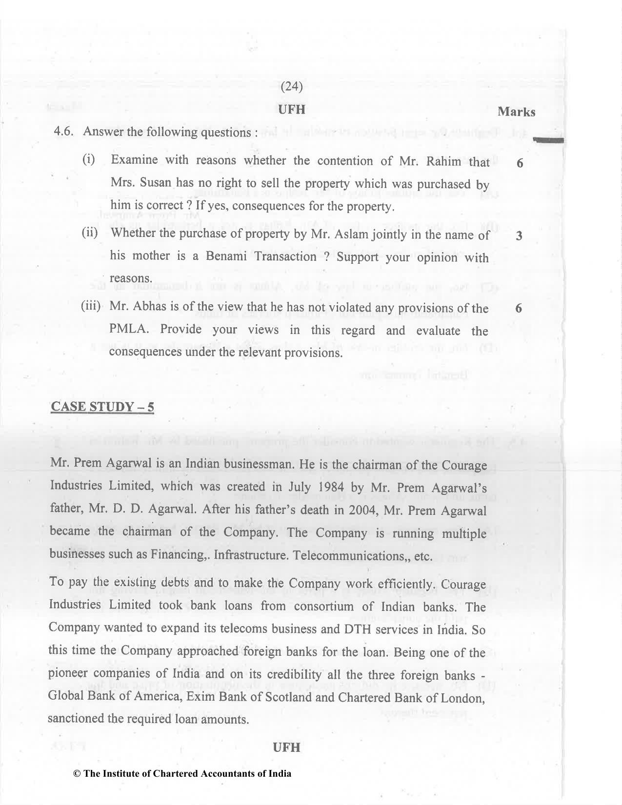 CA Final Dec 2021 Question Paper - Paper 6D – Economic Laws - Page 24