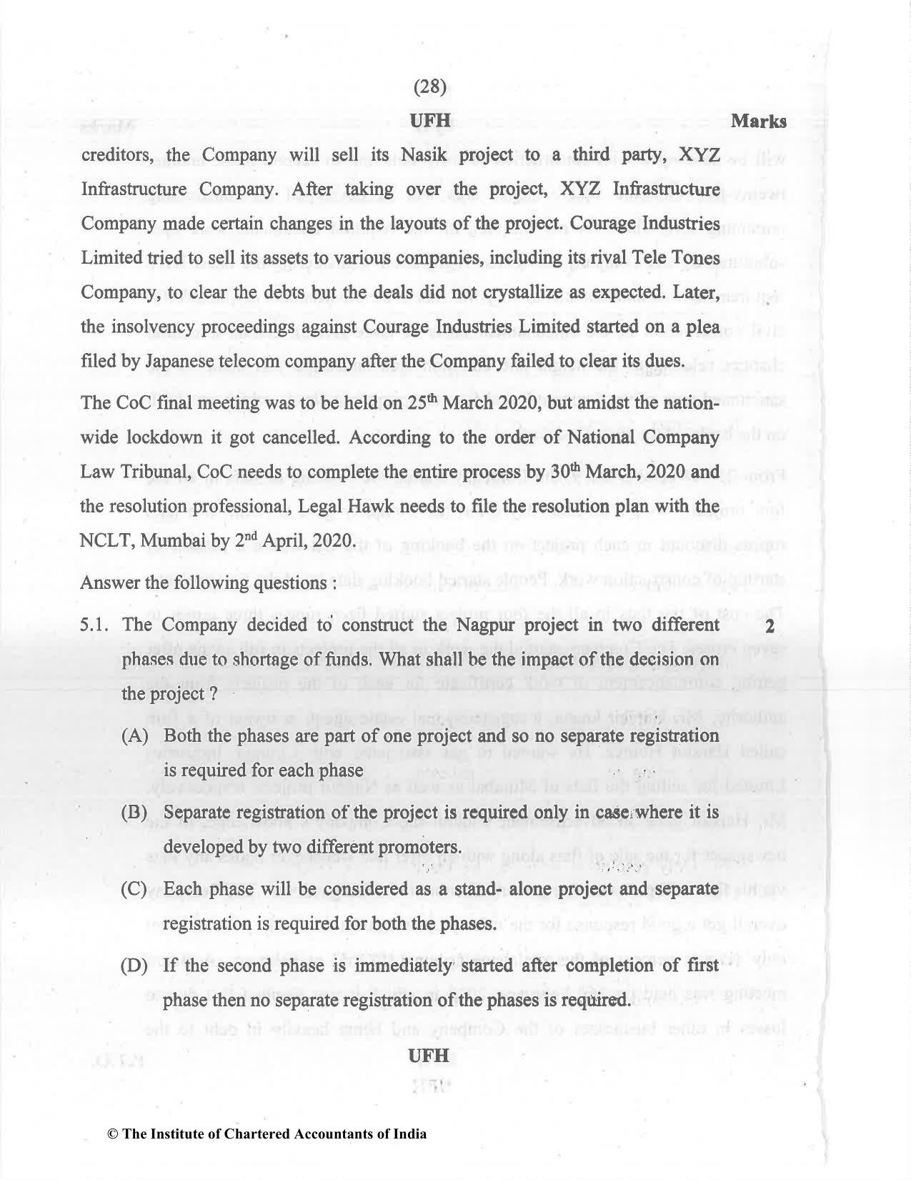 CA Final Dec 2021 Question Paper - Paper 6D – Economic Laws - Page 28