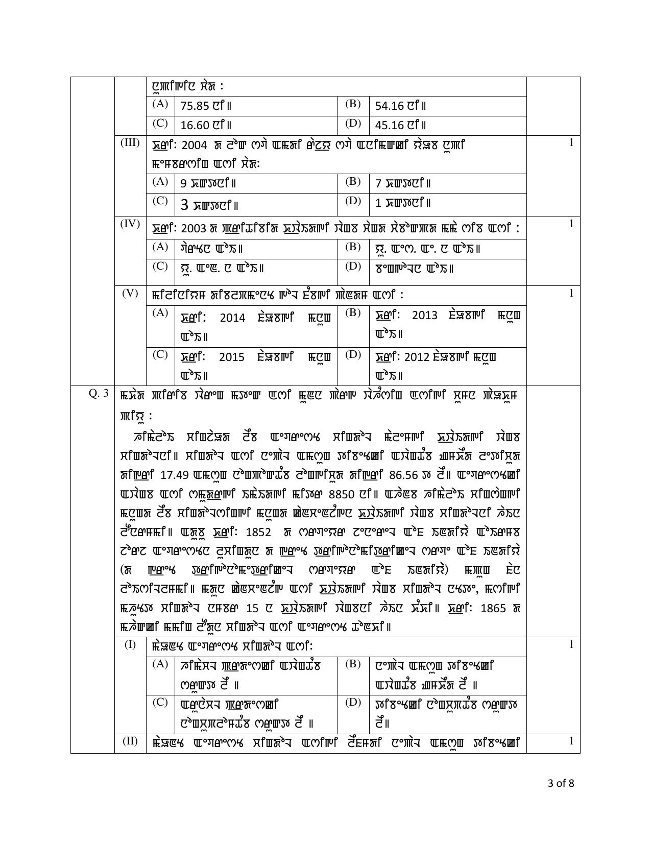 CBSE Class 10 Manipuri Sample Paper 2025 - Page 3