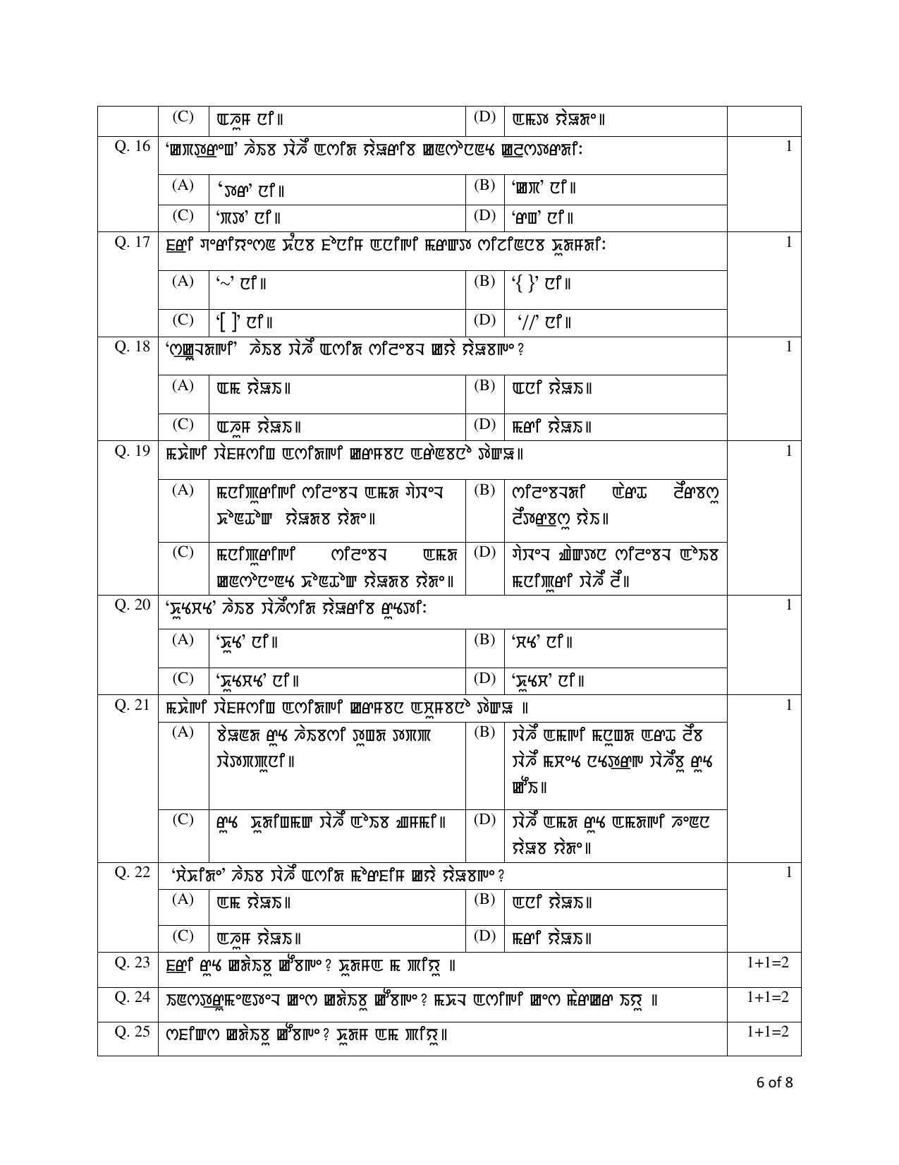 CBSE Class 10 Manipuri Sample Paper 2025 - Page 6
