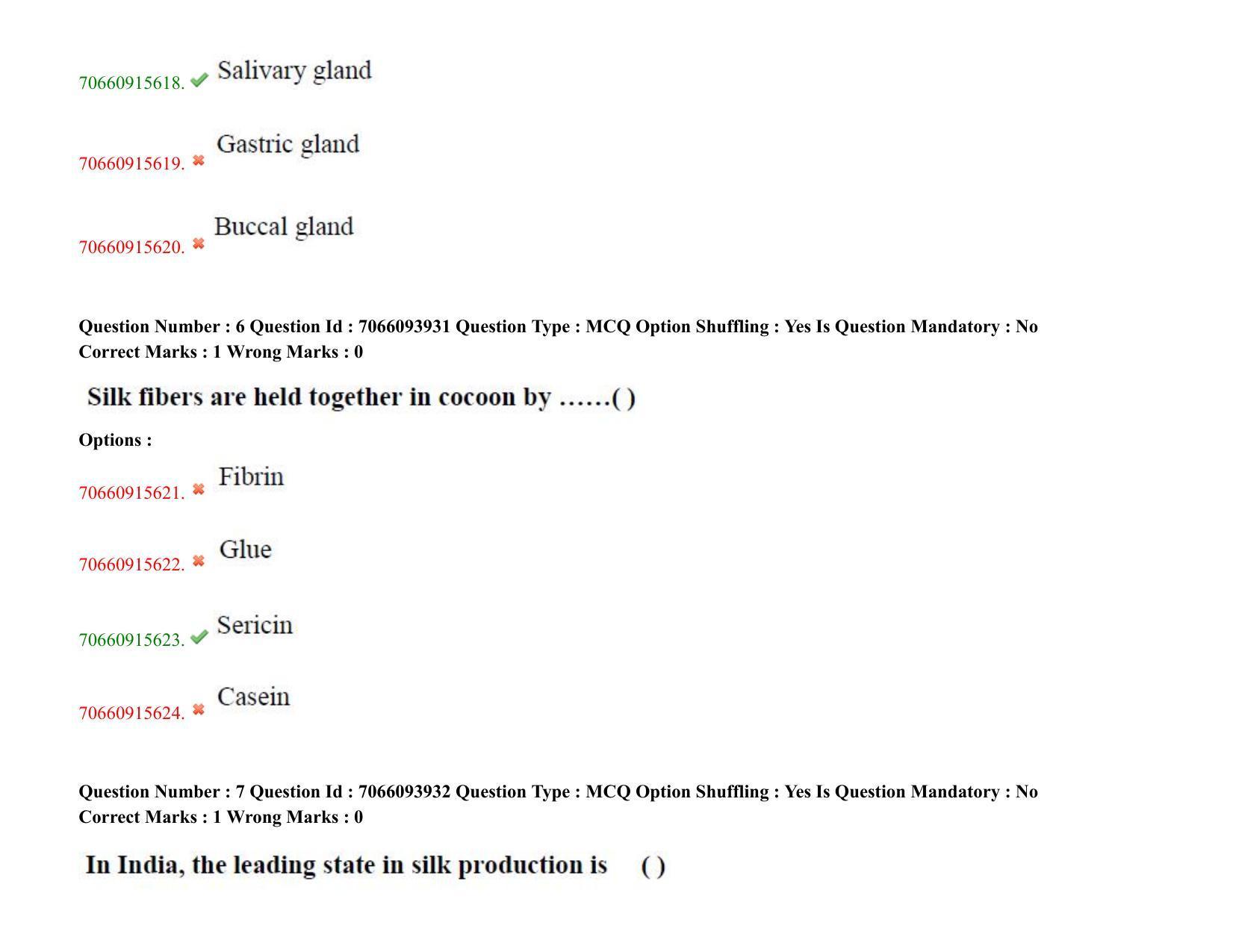 TS CPGET 2020 PGD in Sericulture (Shift 2) Question Paper with Answer Key - Page 5