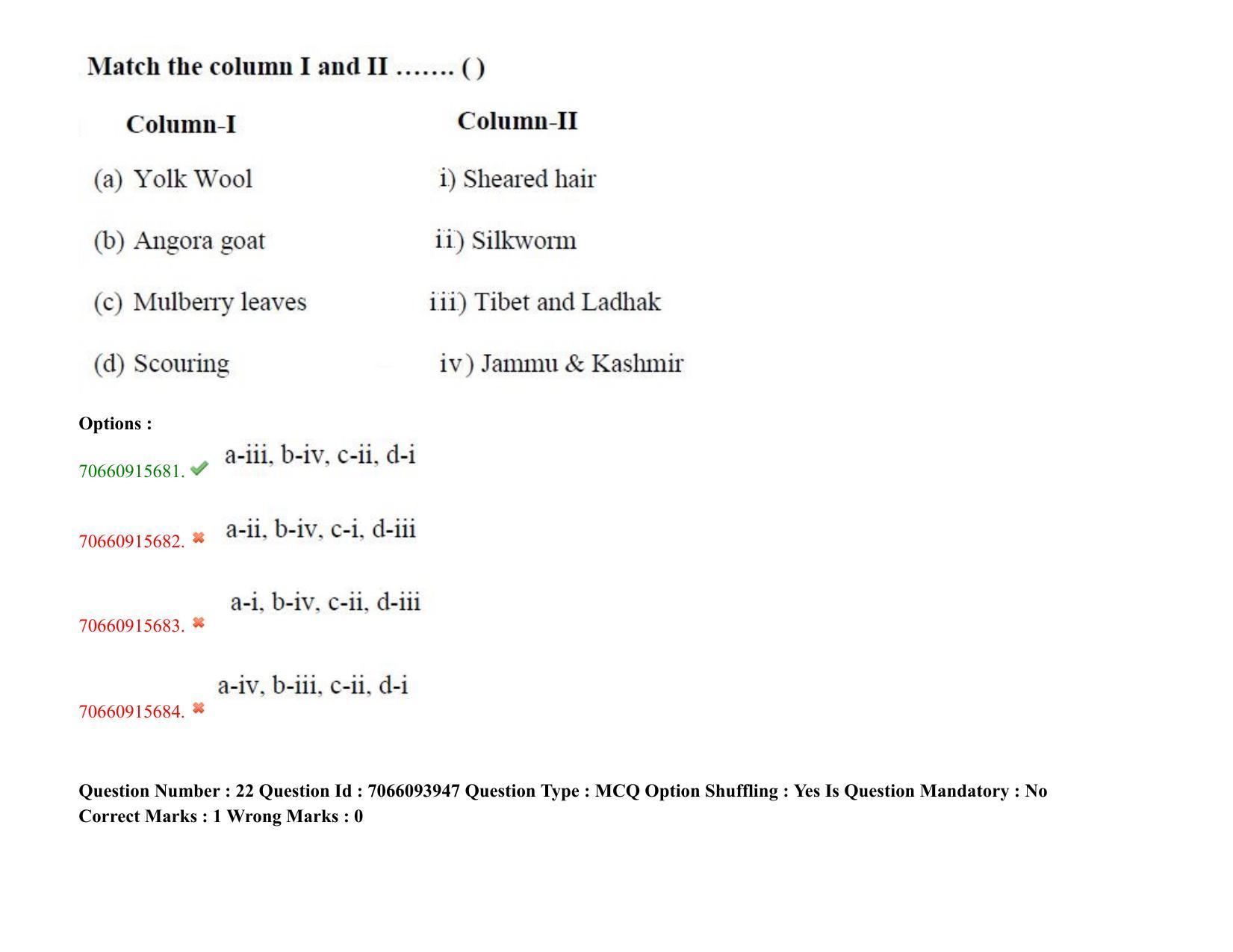 TS CPGET 2020 PGD in Sericulture (Shift 2) Question Paper with Answer Key - Page 14