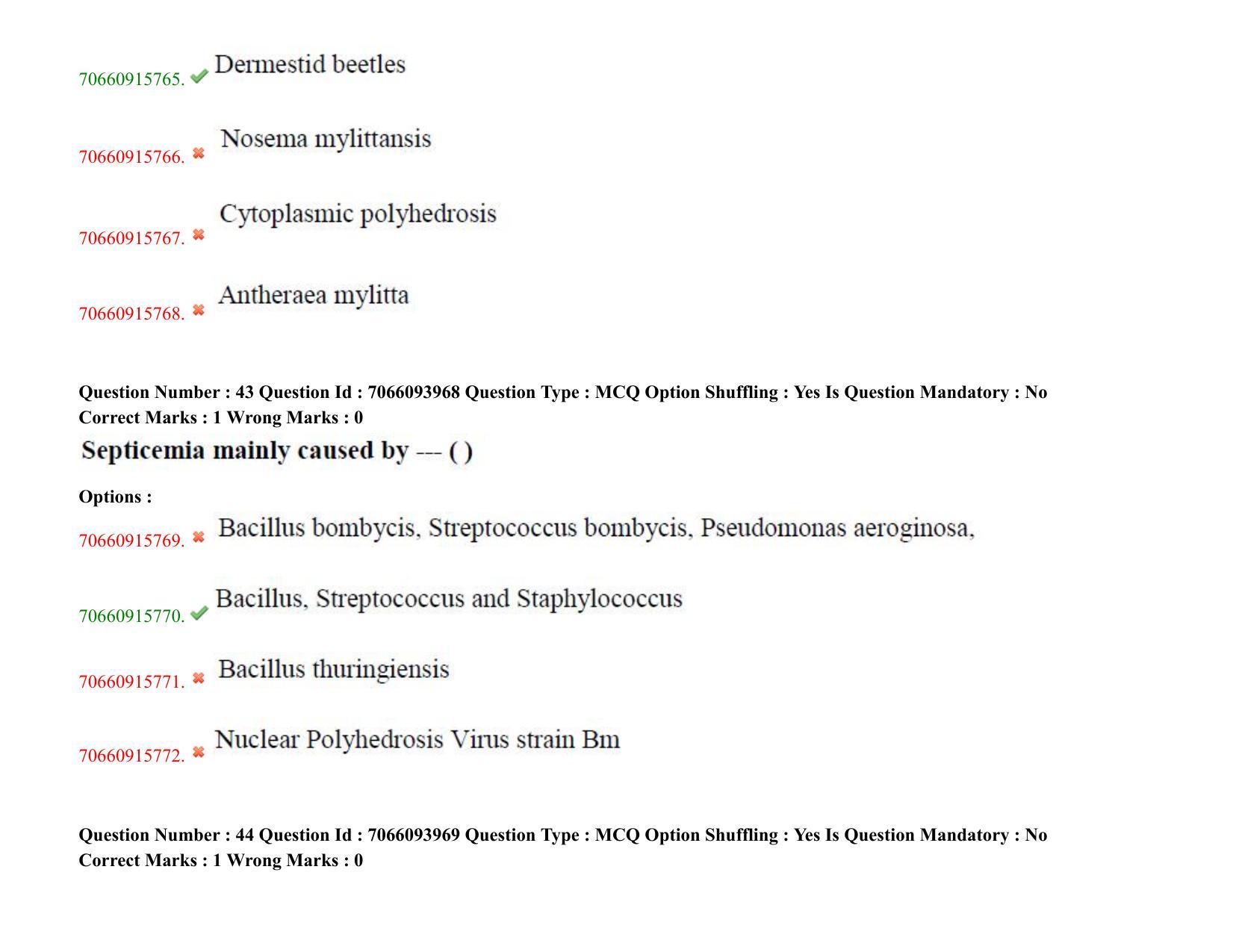 TS CPGET 2020 PGD in Sericulture (Shift 2) Question Paper with Answer Key - Page 27