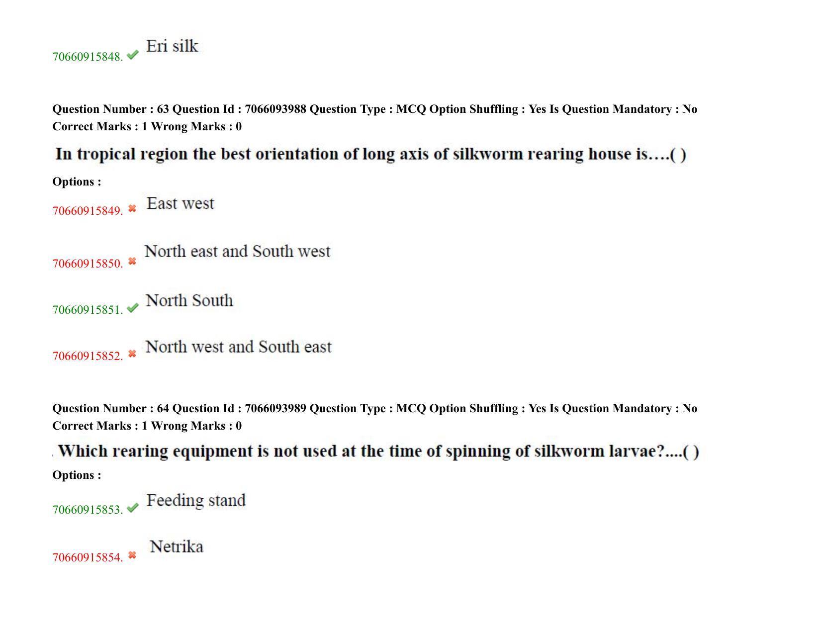 TS CPGET 2020 PGD in Sericulture (Shift 2) Question Paper with Answer Key - Page 40