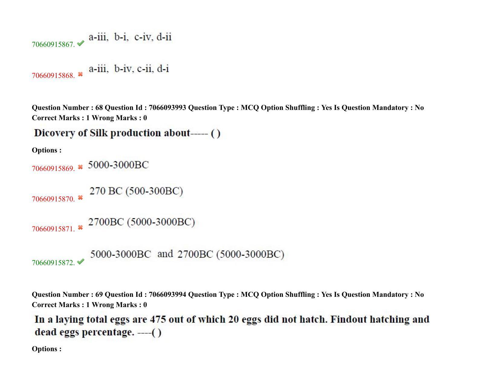 TS CPGET 2020 PGD in Sericulture (Shift 2) Question Paper with Answer Key - Page 43